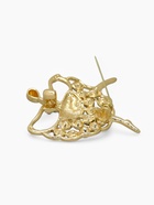 Брошь «Балерина» в стразах, белая в золоте - Фото 4