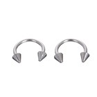 Пирсинг в бровь циркуляр, шип, d=10 мм, пара, цвет серебро - Фото 3