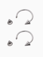 Пирсинг в бровь циркуляр, шип, d=10 мм, пара, цвет серебро - Фото 3