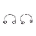 Пирсинг в бровь циркуляр, шар, d=10 мм, пара, цвет серебро - Фото 3