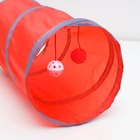 Туннель для кошек с игрушкой, 50 х 25 см, микс цветов - Фото 2