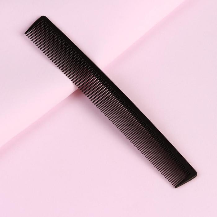 Расчёска антистатическая комбинированная, КАРБОН, 22 × 3 см, цвет чёрный