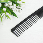 Расчёска антистатическая, комбинированная, цвет чёрный - Фото 2