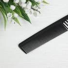 Расчёска антистатическая, комбинированная, цвет чёрный - Фото 3