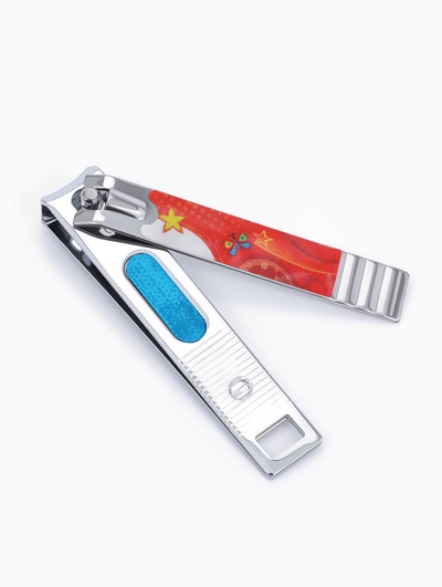 Кусачки книпсер педикюрные, с пилкой, 8 см, в коробке, МИКС