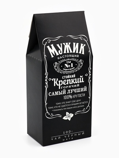 Чай подарочный «Настоящему мужику», вкус мята, 100 г (18+)