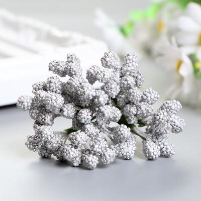 Декор веточка «Шишечки золото, серебро», (набор-букет 12 веточек), 9 см