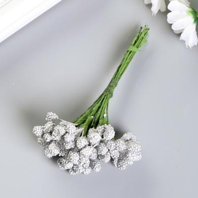 Декор веточка " Шишечки золото/серебро" (набор-букет 12 веточек) 9 см