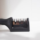 Точилка для ножей с полировкой Доляна «Ритм», 21×5×6 см, цвет чёрный - фото 4562415