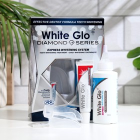 Система экспресс-отбеливания White Glo: гель, 100 мл + зубная паста, 24 г + накладки для зубов, 2 шт. 1689967