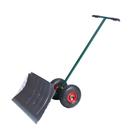 Движок алюминиевый, размер ковша 42 × 75 см, металлическая планка, резиновые ручки, на колёсах d = 25 мм - Фото 1