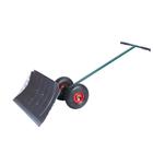 Движок алюминиевый, размер ковша 42 × 75 см, металлическая планка, резиновые ручки, на колёсах d = 25 мм - Фото 2