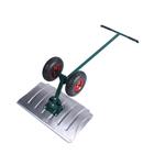 Движок алюминиевый, размер ковша 42 × 75 см, металлическая планка, резиновые ручки, на колёсах d = 25 мм - Фото 12