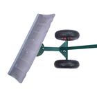 Движок алюминиевый, размер ковша 42 × 75 см, металлическая планка, резиновые ручки, на колёсах d = 25 мм - Фото 4