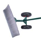 Движок алюминиевый, размер ковша 42 × 75 см, металлическая планка, резиновые ручки, на колёсах d = 25 мм - Фото 5