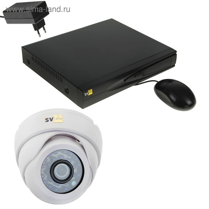 Комплект AHD видеонаблюдения SVplus VHD-Kit110H, 1 купольная камера - Фото 1