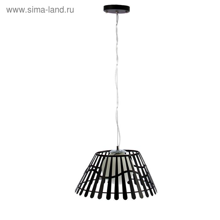 Люстра подвес "Сафари" 1 лампа 60W Е27 38х100 см черная - Фото 1