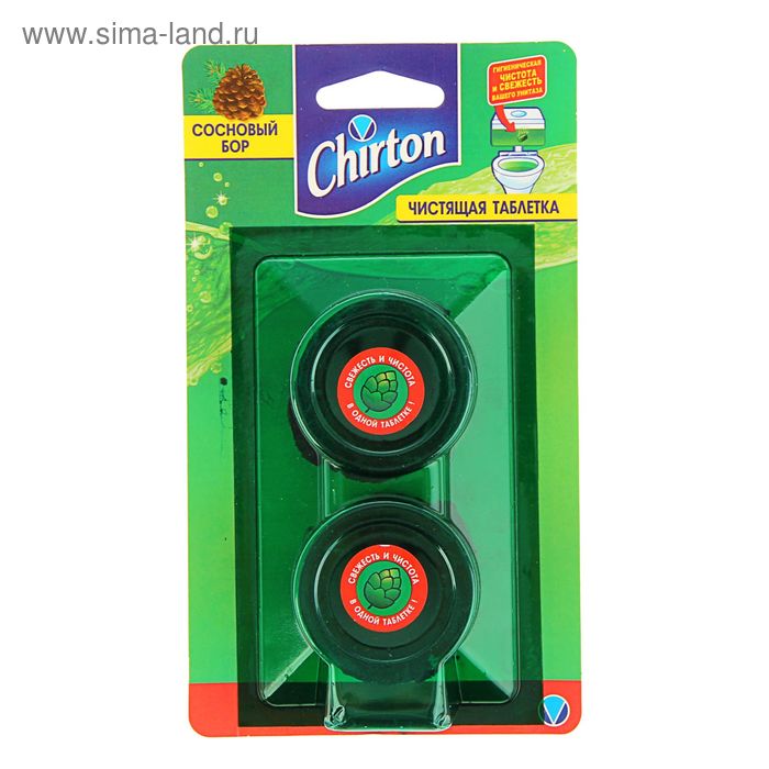 Чистящие таблетки для унитаза Chirton "Сосновый бор", 2 шт. × 50 г - Фото 1