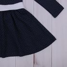 Платье для девочки "Осенний блюз", рост 92 см (50), цвет синий/белый, принт горошек ДПД848067н_М   1 - Фото 4