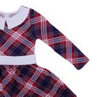 Платье для девочки "Осенний блюз", рост 104 см (54), цвет красный/синий/белый, принт клетка - Фото 3