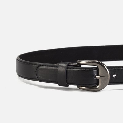 Ремень детский, ширина 2.2 см, винт, металлическая пряжка, чёрный