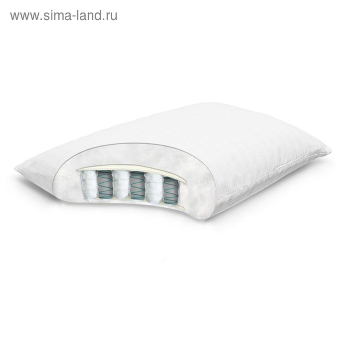 Подушка Mediflex Spring Pillow, размер 50 × 70 см, высота 20 см, микрофибра - Фото 1