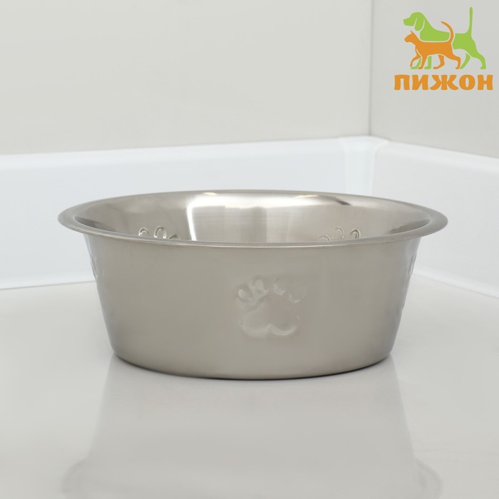 Миска, 1.6 л, стандартная, нержавеющая сталь - Фото 1