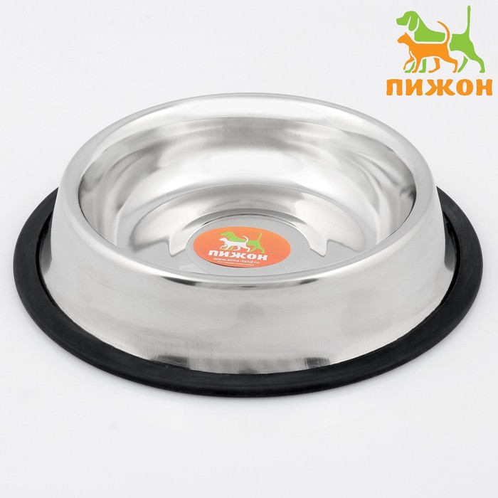 Миска, 470 мл, с нескользящим основанием, нержавеющая сталь - Фото 1