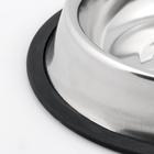 Миска, 470 мл, с нескользящим основанием, нержавеющая сталь - Фото 3