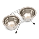 Набор из 2 мисок, 2×225 мл, на подставке, металл - Фото 5
