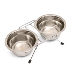 Набор из 2 мисок на подставке, 2×350 мл - Фото 5