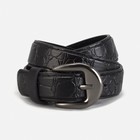 Ремень детский, ширина 2.2 см, с винтом, пряжка металл, чёрный - Фото 1
