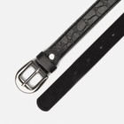 Ремень детский, ширина 2.2 см, с винтом, пряжка металл, чёрный - Фото 3