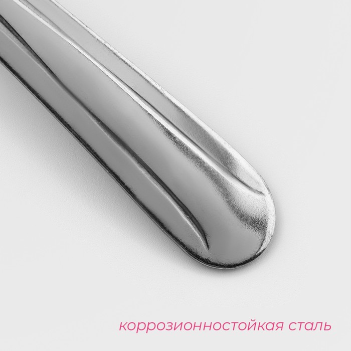Вилка столовая Доляна «Классик», длина 18 см, толщина 1,2 мм, цвет серебряный - фото 1906827650