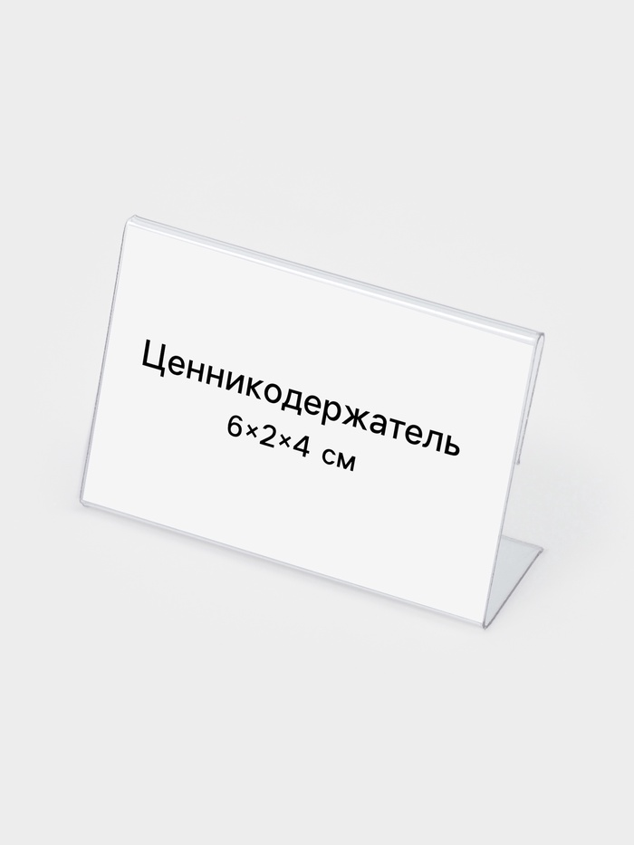 Ценникодержатель, 6×2×4 см, ПЭТ 0.5 мм - Фото 1