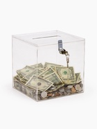 Ящик для сбора денег с врезным замком, отверстие 100×4 мм, оргстекло 2 мм, 20×20×20 см - Фото 2