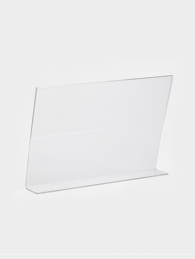 Односторонняя подставка А4 горизонтальная, 30×8×21 см, оргстекло 2 мм