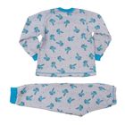 Пижама для мальчика "Зайка-1", рост 122 см (30), цвет серый/голубой (арт. 6143) - Фото 8