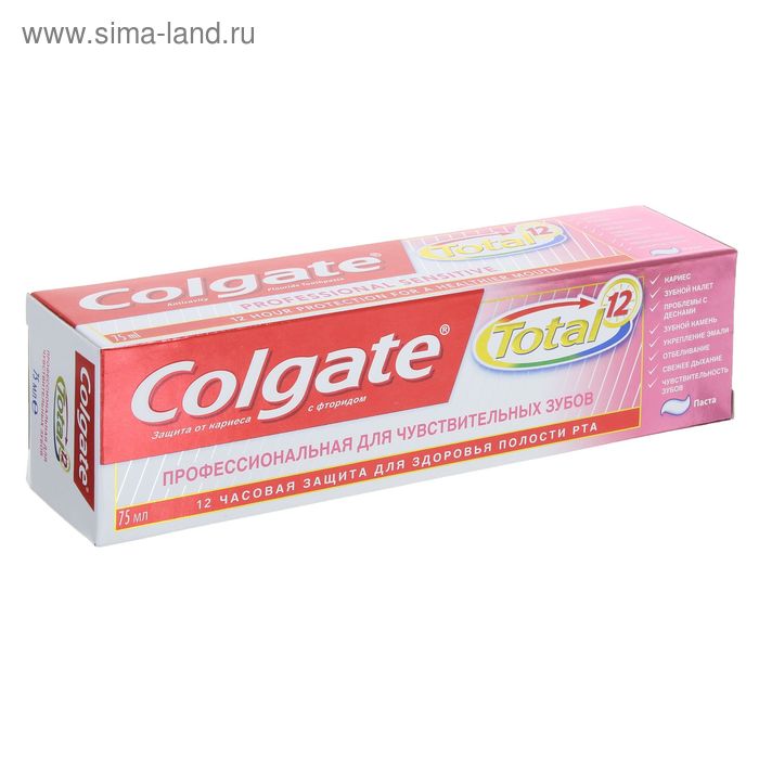 Зубная паста Colgate Total 12 «Профессиональная чистка», для чувствительных зубов, 75 мл - Фото 1