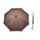 Зонт-трость, полуавтоматический, R=55см, цвет коричнево-бежевый - Фото 1