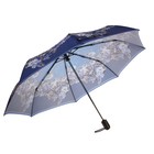 Зонт автоматический, R=52см, цвет синий/белый/голубой - Фото 2