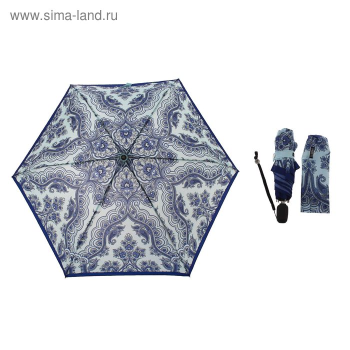Зонт автоматический, R=43см, цвет сине-белый