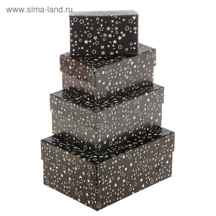 Набор коробок 4 в 1 "Звездное небо", 15 х 11 х 7 - 9 х 5 х 4 см - Фото 1