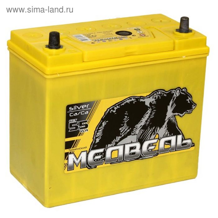 Автомобильный аккумулятор Медведь Silver Ca/Ca 55 Ач 65B24R - Фото 1