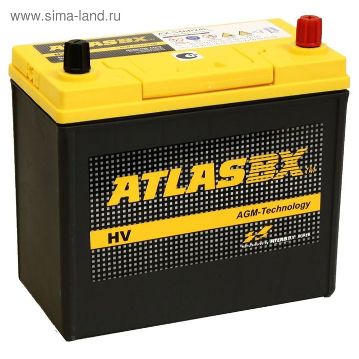 Аккумуляторная батарея Atlas 45 Ач, обратная полярность т/кл AX S46B24L AGM - Фото 1