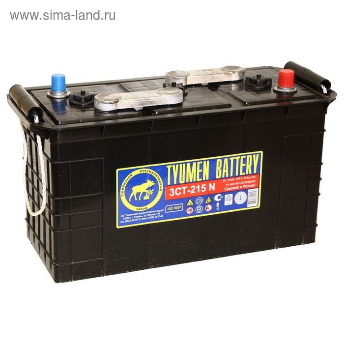 Аккумуляторная батарея Тюмень 215 Ач 3СТ-215N сух. - Фото 1