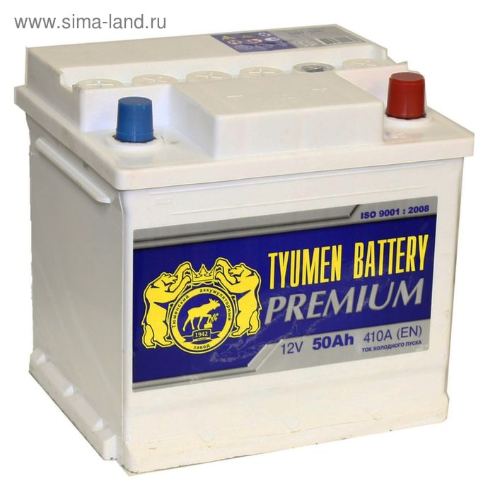 

Автомобильный аккумулятор Тюмень 50 Ач, обратная полярность 6СТ-50LR, Premium