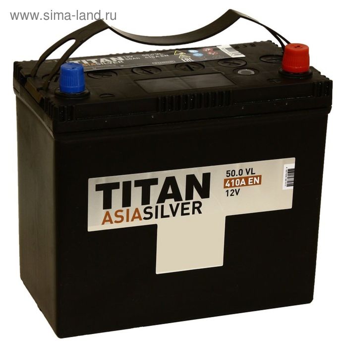 Аккумуляторная батарея Titan Asia Standart 50 Ач, обратная полярность - Фото 1