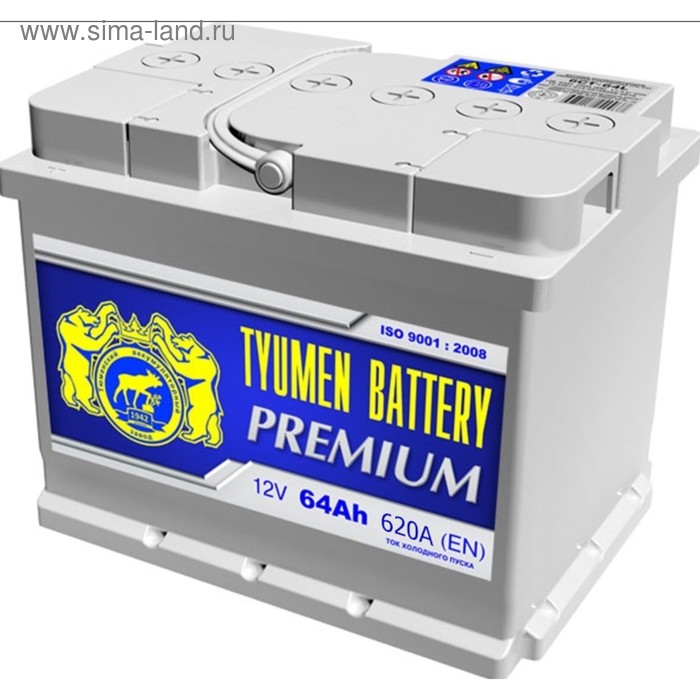 Аккумуляторная батарея Тюмень 64 Ач 6СТ-64L Premium - Фото 1