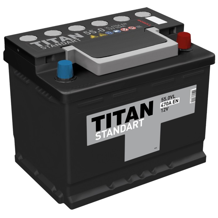 Аккумуляторная батарея Titan Standart 55 Ач, обратная полярность - Фото 1